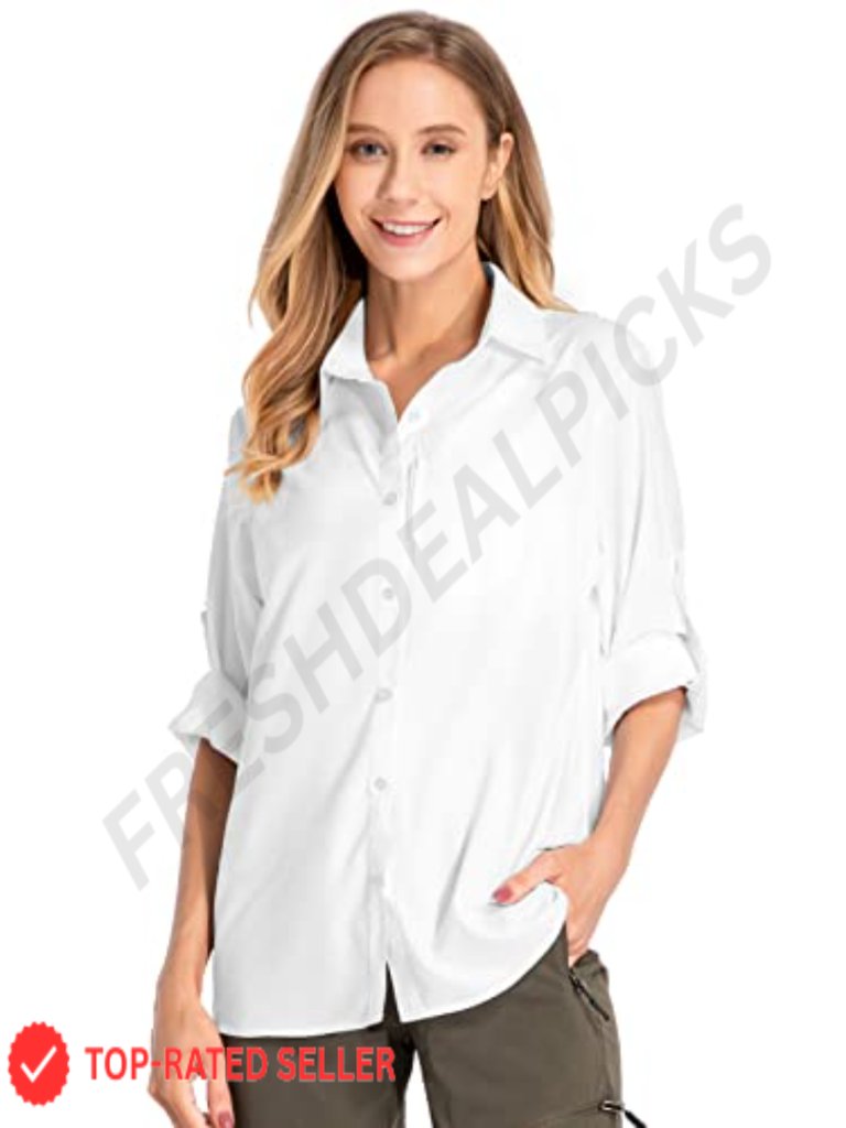 Upf 50 Long Sleeve Sun Protection Quick Dry Fishing Hiking Shirt With